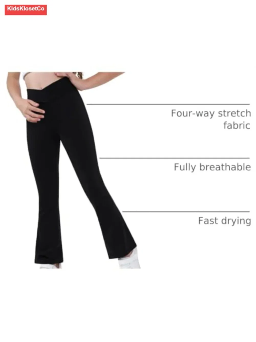 High Waist V Cross Waist Wide Leg Flare Yoga Pants Girls